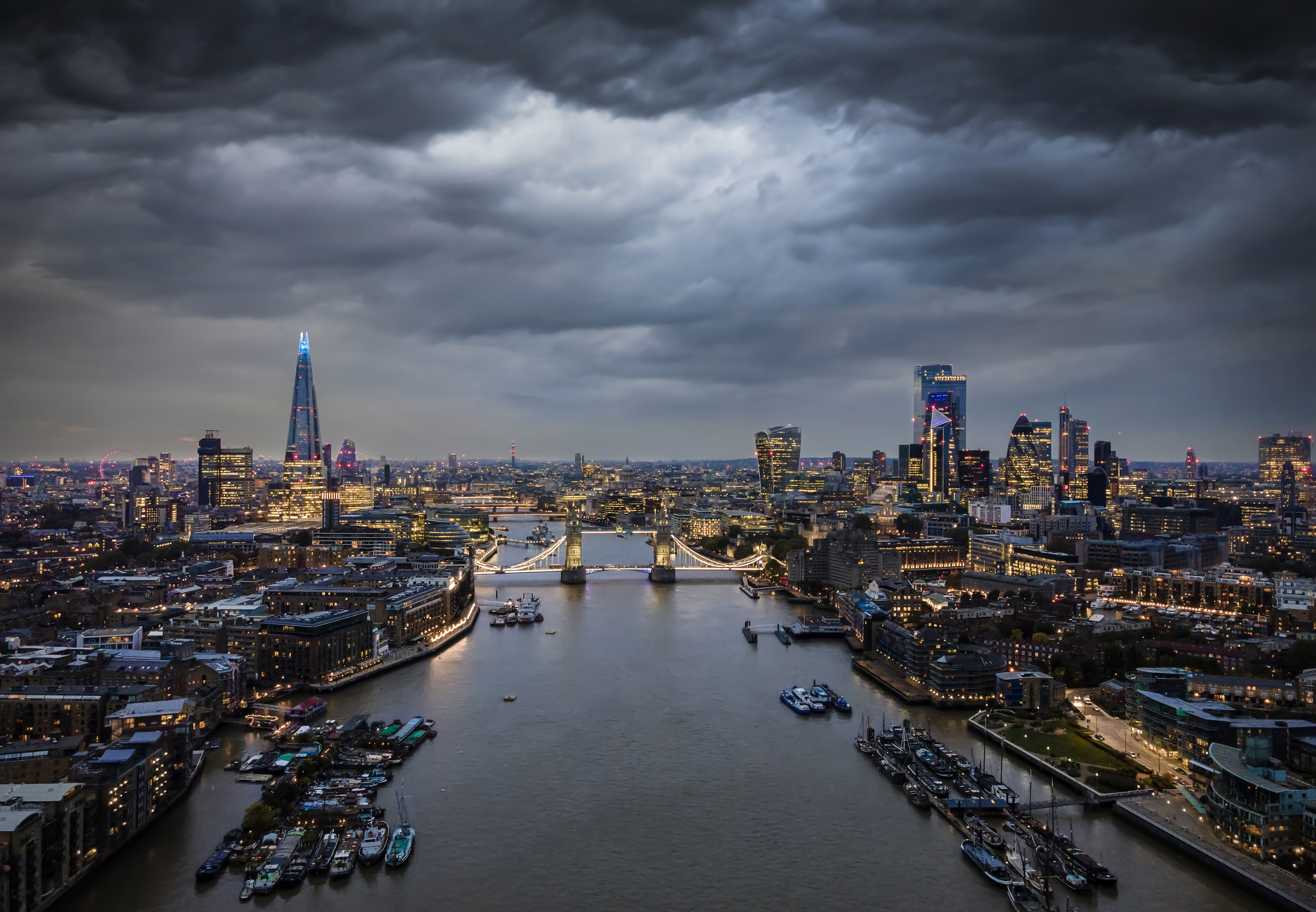 stormy clouds over London