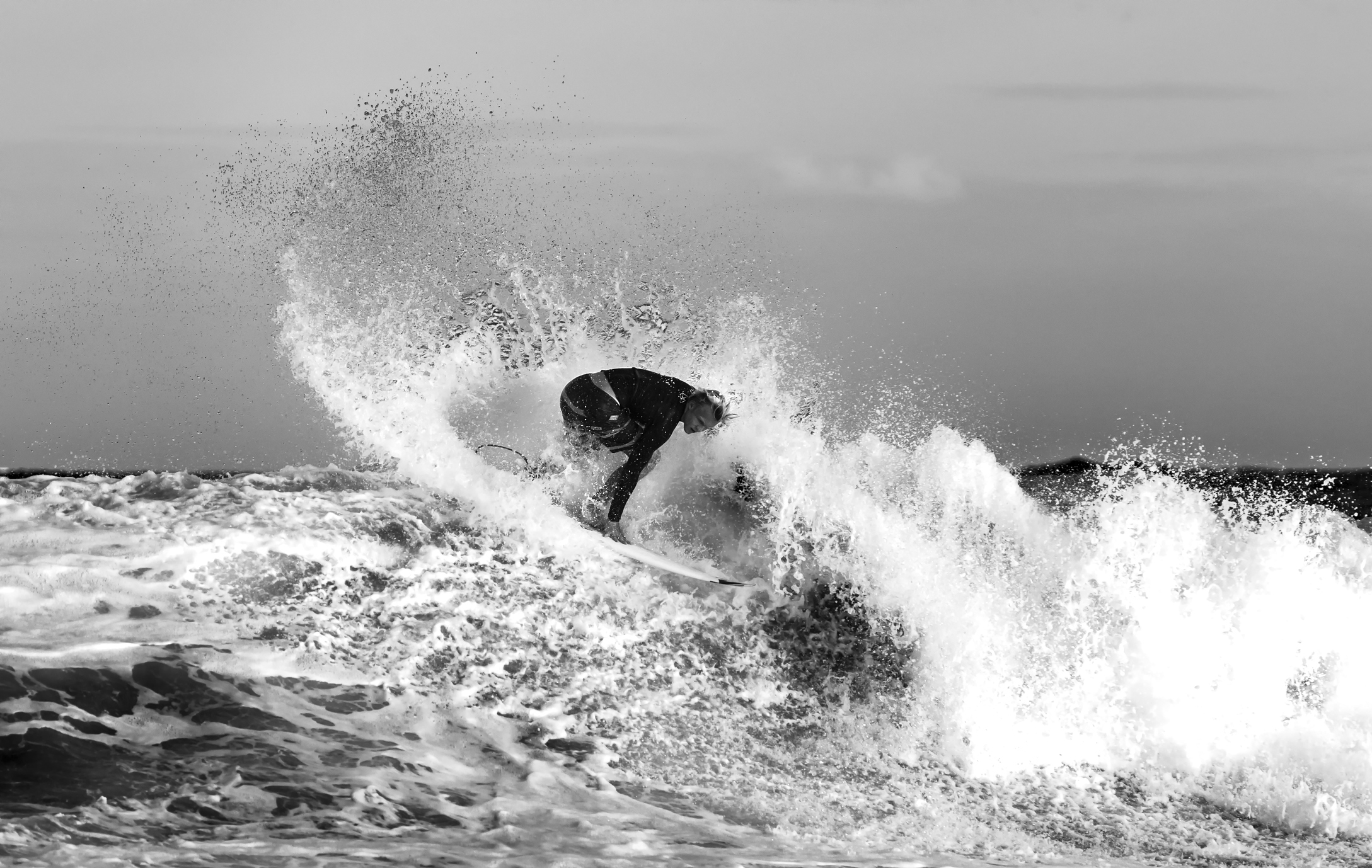 Surfer surfing at Tamarama beach