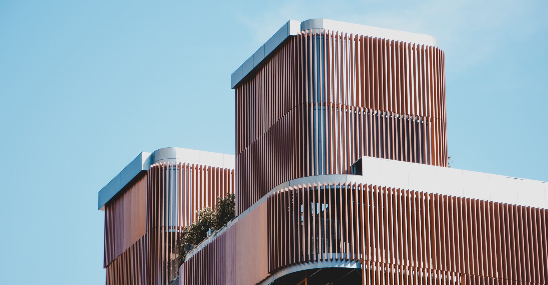 Modern architecture against blue sky